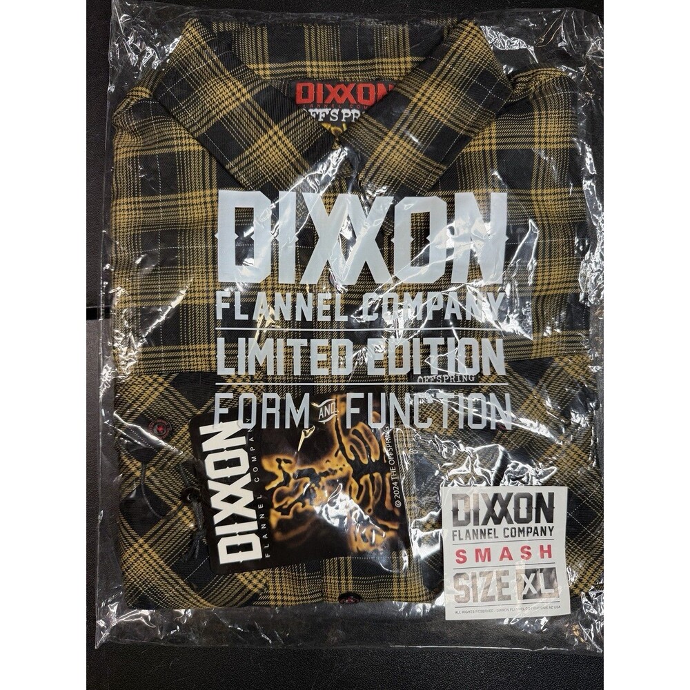 DIXXON Flannel x OFFSPRING SMASH Men's XL Plaid Band Collab Button Shirt